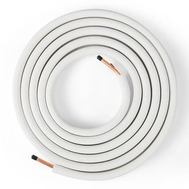

25 Feet Mini Split Line Set with 1/4 Inch and 1/2 Inch O.D. Copper Pipes Tubing