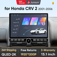 Junsun 13.1 inch QLED Android Wireless CarPlay Auto Car Radio For Honda CR-V CRV 2 2001-2006 Intelligent Systems DSP SWC RDS GPS