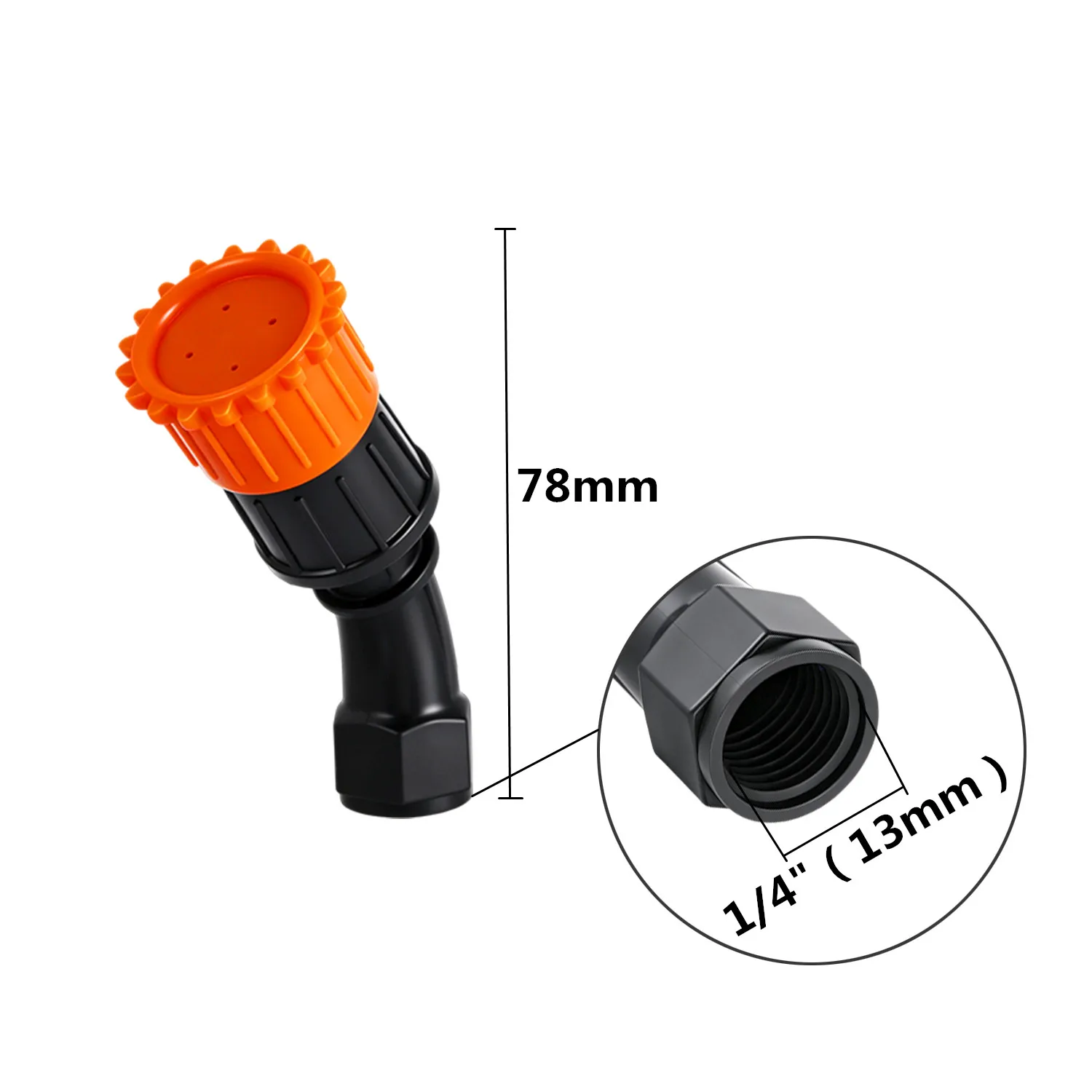 2PCS Garden High Pressure Atomizing Adjustable Nozzle with Threaded Single/Dual/Triple Nozzle Irrigation Pesticide Sprinkler