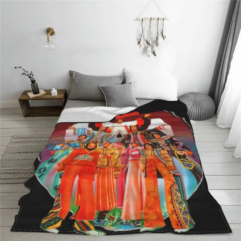 Earth, Wind & Fire Lets Groove Band Logo Blanket Sheet For Bed High-Quality Skin Friendly Camping Blanket