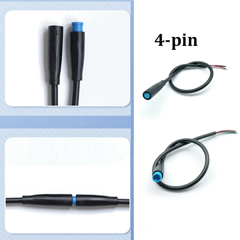 M6 Signal Line 4Pin Signal Connector Cable Male Female Waterproof Connector Outdoor Ebike Plug Wire Cable