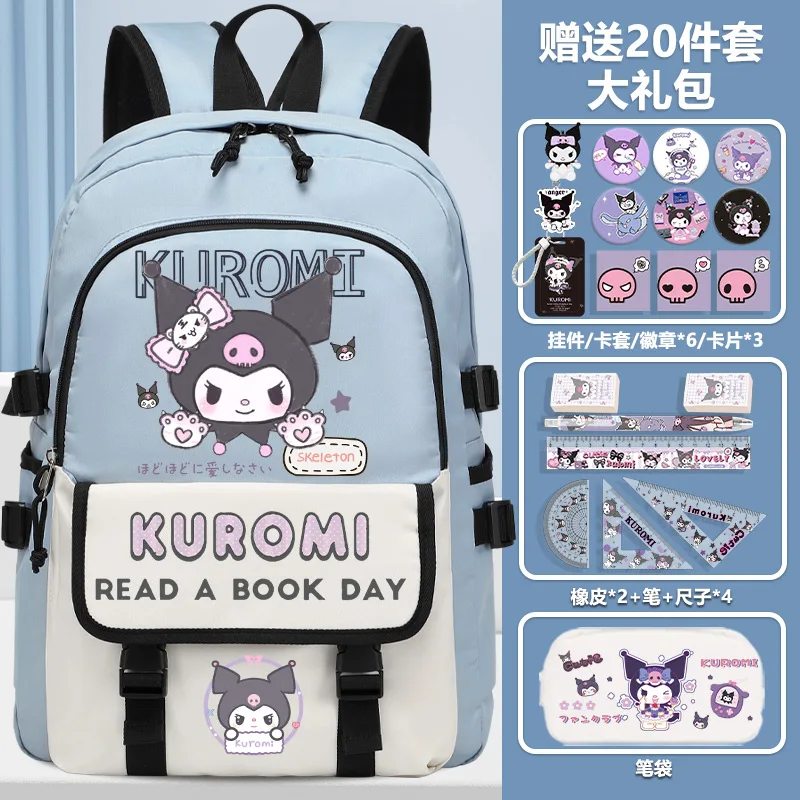 Sanrio Backpack 2025 New Model Klumi School Bag for Teens Fashionable Print Large Capacity Lightweight School Backpack