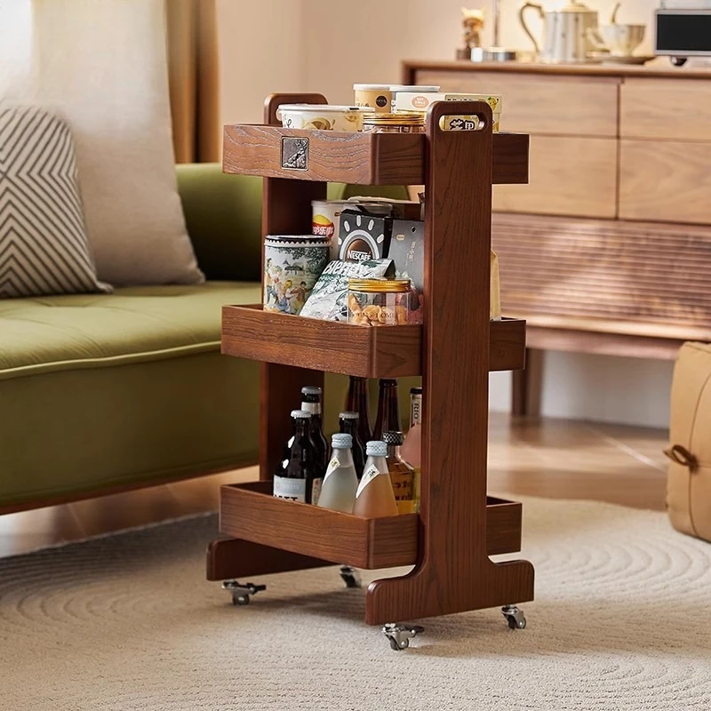 

Snack and beverage storage rack, movable crevice trolley rack with wheels