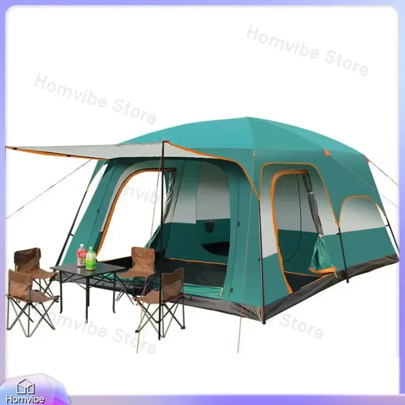 2025 Large Outdoor Camping Tent Waterproof Shade Canopy for Party Garden Patio 2 Bedroom Living Room Shelter Fits 5-12 People