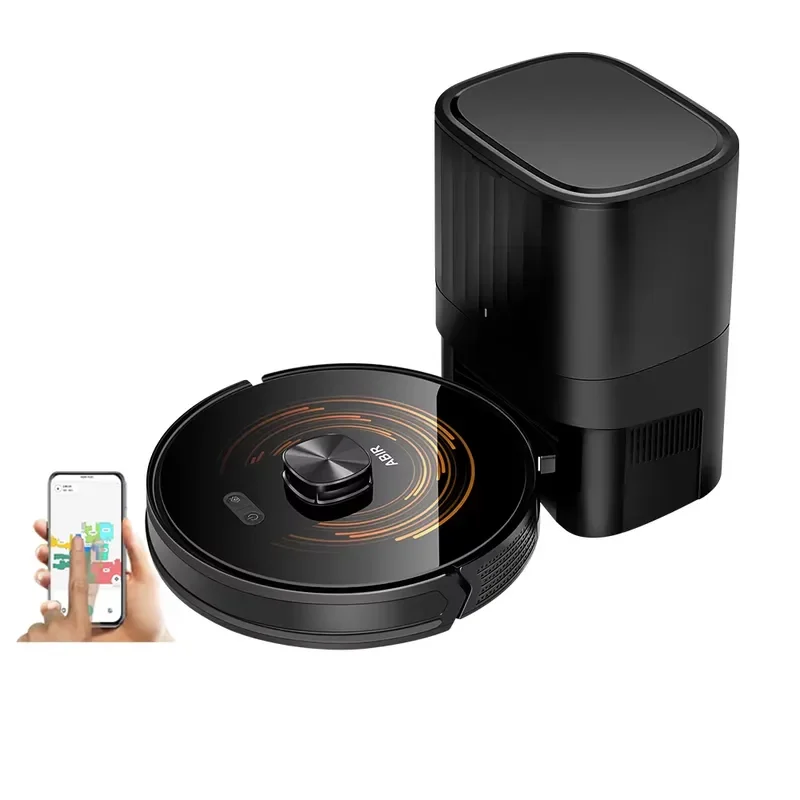 New Automatic Robot Vacuum Cleaner with Wet and Dry Mop Stronger Suction Self-Emptying Robotic Vacuum for Home Cleaning