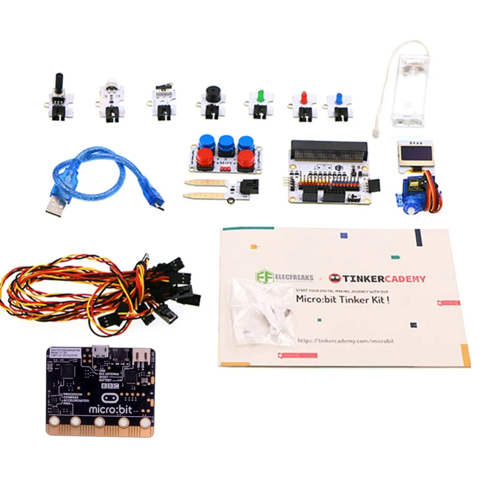 For Micro:bit Tinker Kit, Programming for Kids Beginners ( micro:bit Board Breakout Board Octopus ADKeypad Sensor)