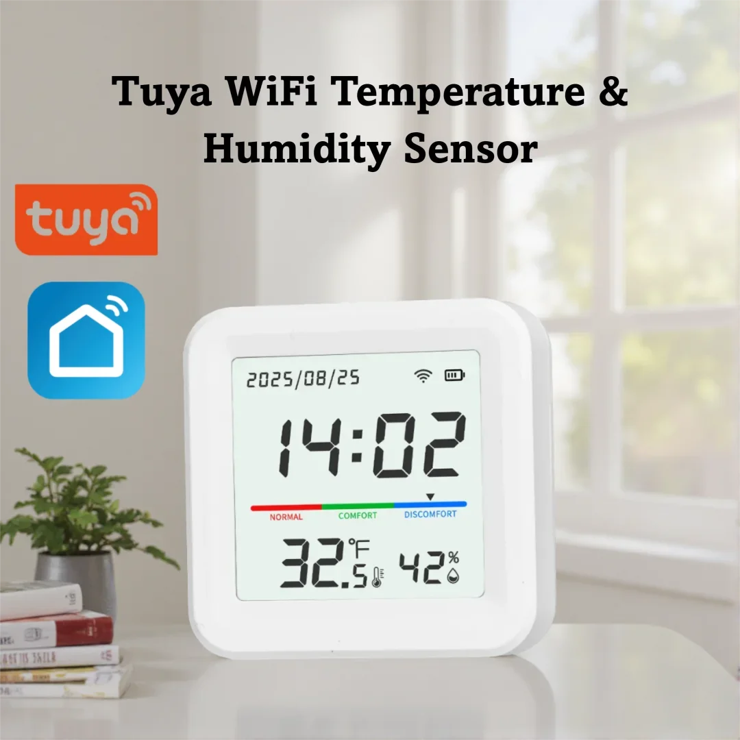 WiFi 2.4G Temperature And Humidity Sensor Smart Home Tuya App Remote Monitoring Home Automation