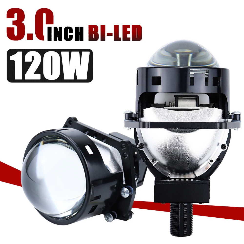 

3.0 Inch Bi Led Projector Lens Halo Lights H4 H7 9005 Car Headlights Hella 3R Angel Eyes High Low Beam LED Auto Lamps Kits