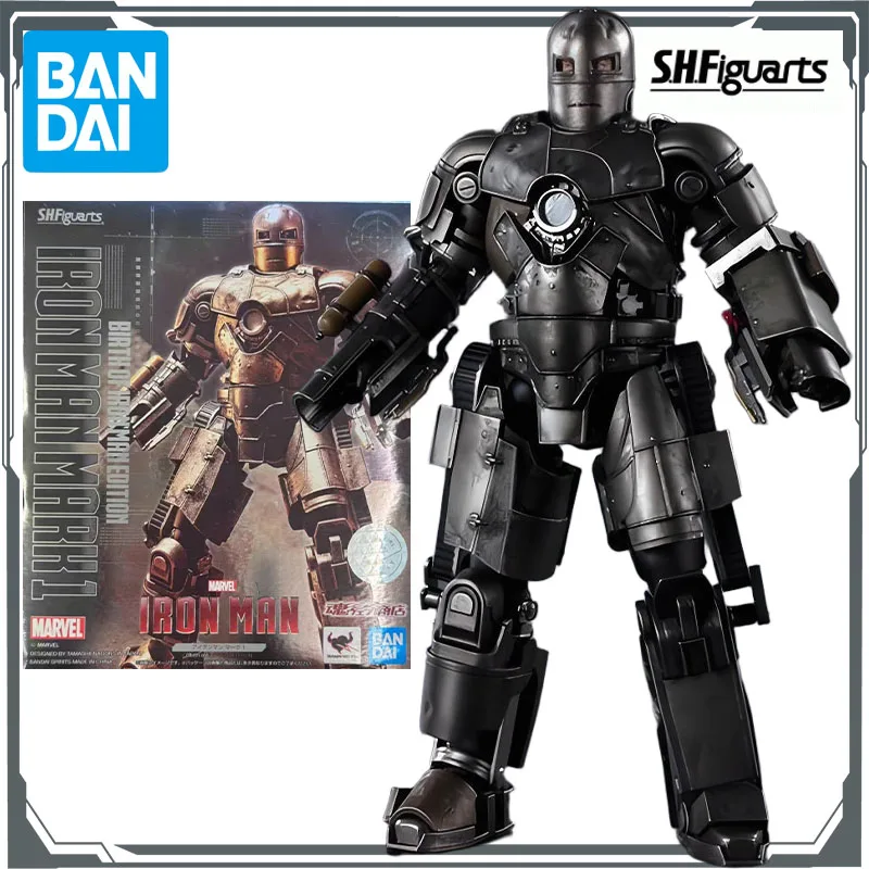 

Bandai Original S.H.Figuarts (The Birth of Iron Man) Iron Man MK1 Anime Action Figures Toys for Boys Christmas Gift Collectible