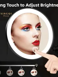 mini makeup mirror 3 led lights black/white/pink 6inch with magnification 5x 10x 20x 30x mirror makeup really cheap small vanity