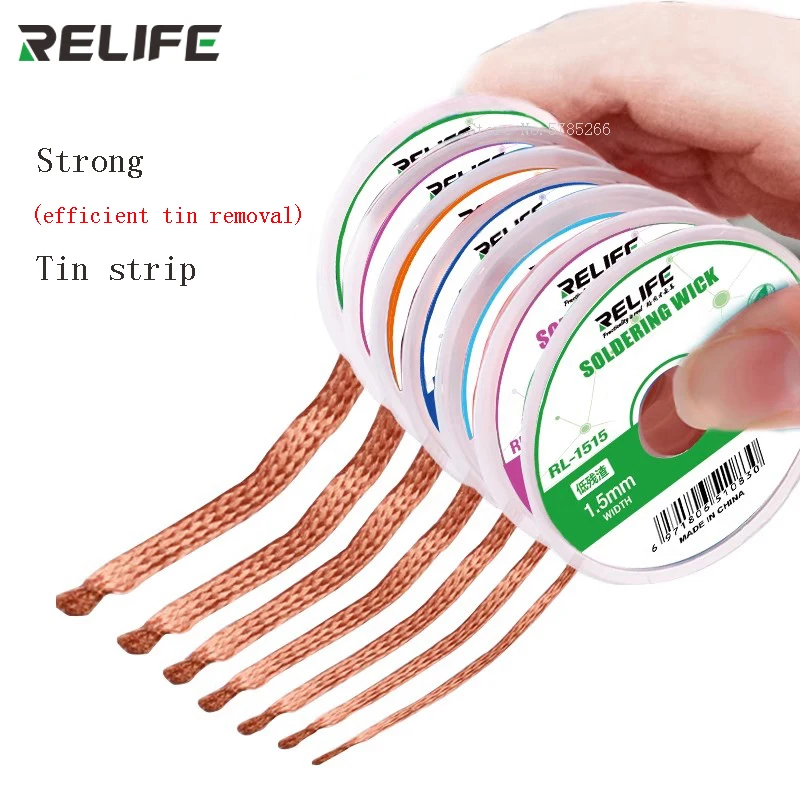 10pcs Desoldering Wire BGA Tools RELIFE Wick Soldering Accessory Braid For Iron Electronic PCB Repair 1515 2515 2015 3015 3515