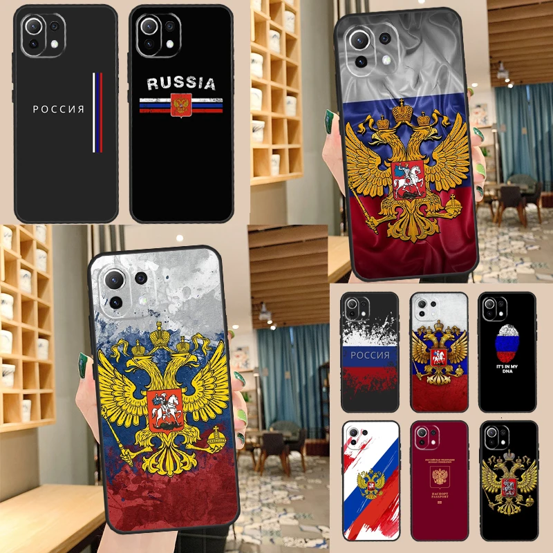 Russia Flag Case For POCO F5 X3 X5 Pro F3 F4 GT M5s C40 Back Cover For Xiaomi 13 12 Lite 11T 12T Pro 12X