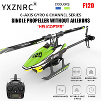 YXZNRC F120 RC Helicopter 2.4G 6CH 6-Axis Gyro 3D6G Direct Drive Brushless Motor Flybarless Arobatic Mini Drone BNF