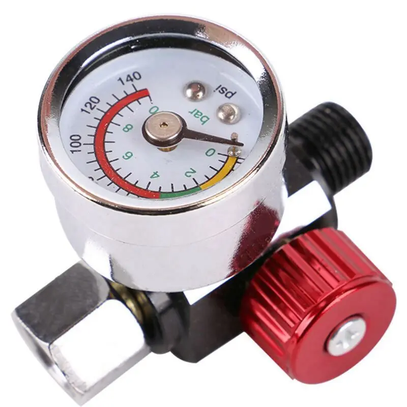 

Регулятор давления воздуха высокой производительности, 1 шт., 0-140 PSI, регулирующий клапан для контроля потока воздуха, подходит для пневматических инструментов + прибор-AT3