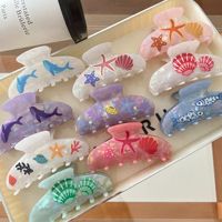 NEW Dopamine Underwater World Hair Claw Sea Star Shell Eco-Friendly Acrylic Hair Claw Clips Hair Accessories for Women Girls