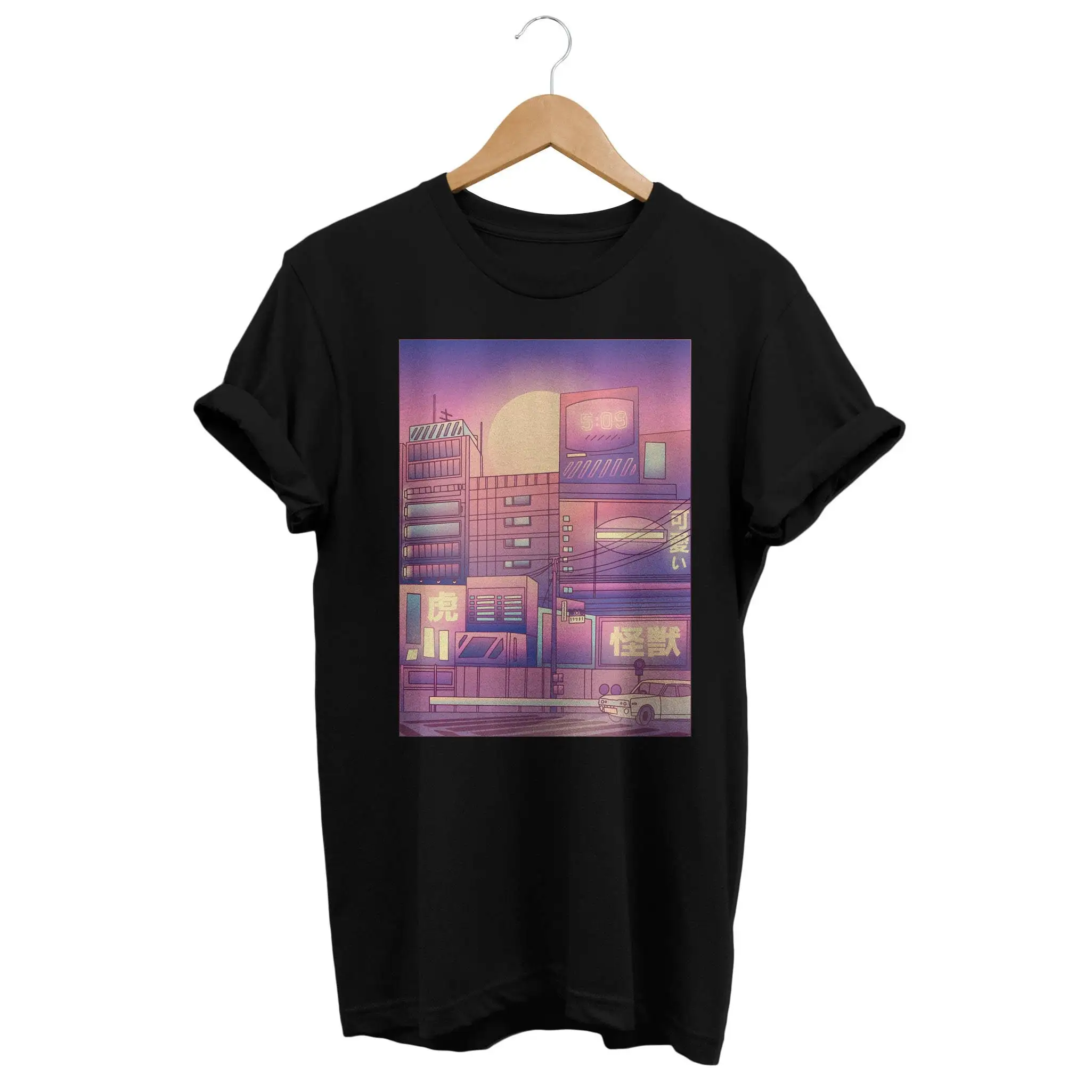 LoFi Sunset T Shirt Synthwave Vaporwave Fashion Retrowave Clothing Japan Streetwear Retro Clothes 90s 80s Pastel