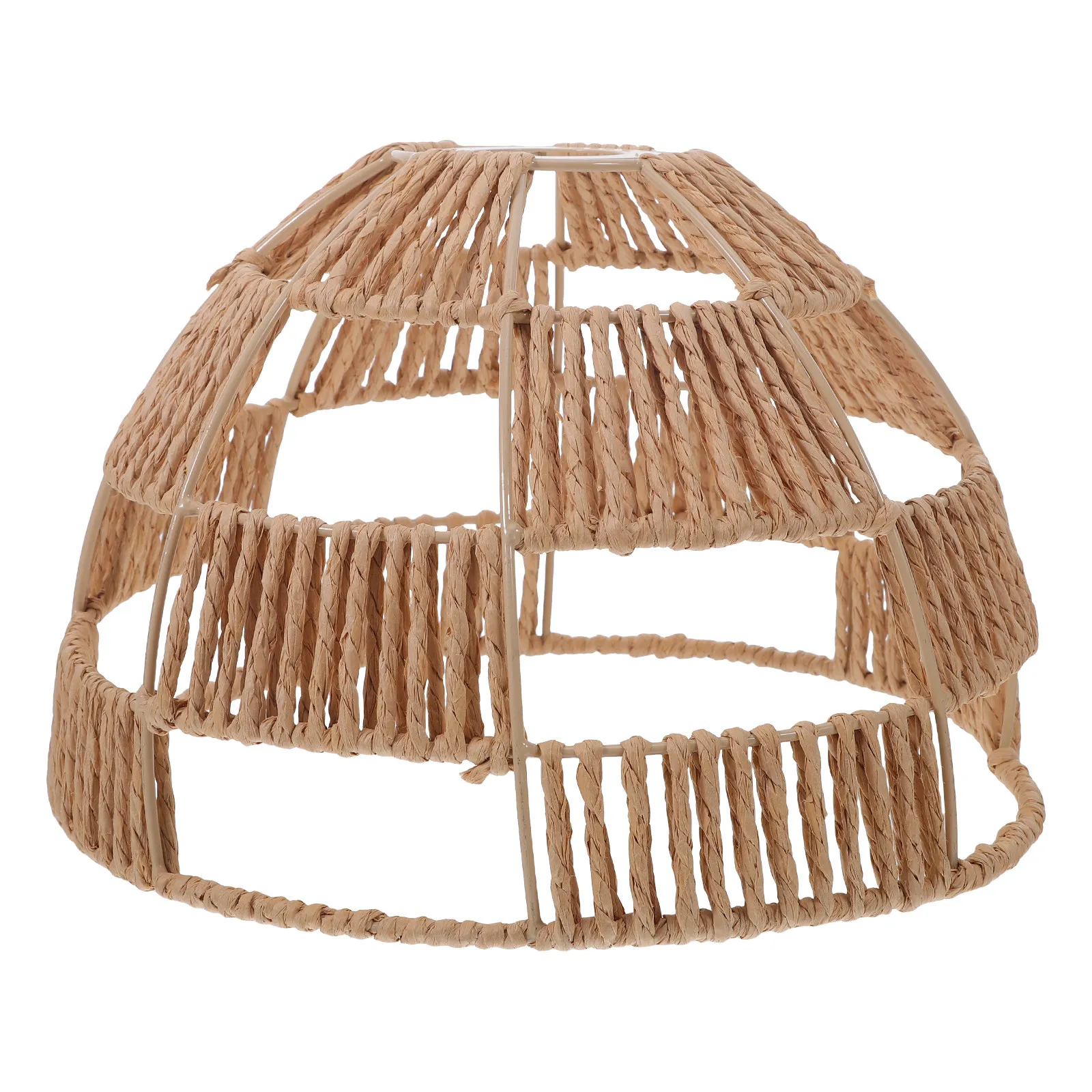 

Богемный плетеный абажур из бумажной веревки, подвесной светильник в деревенском стиле для декора столовой и кухни