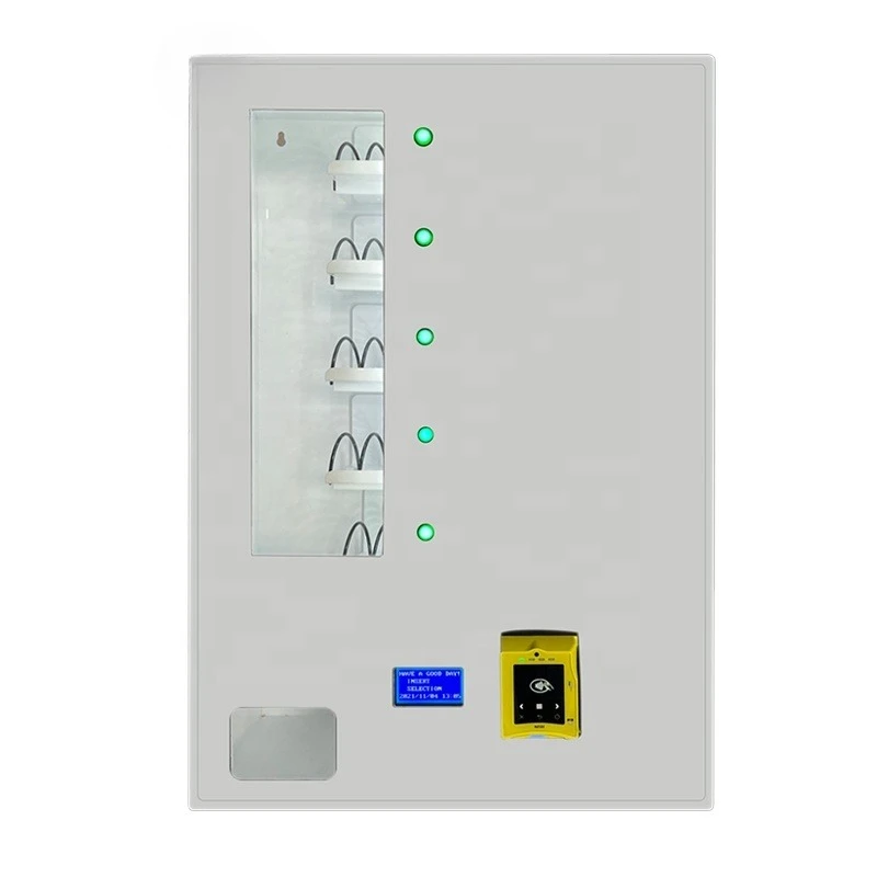 Electronic Small Size Snacks Condoms Tea Bags Coffee Bags Tissues Power Banks Wall-mounted Mini Vending Machine
