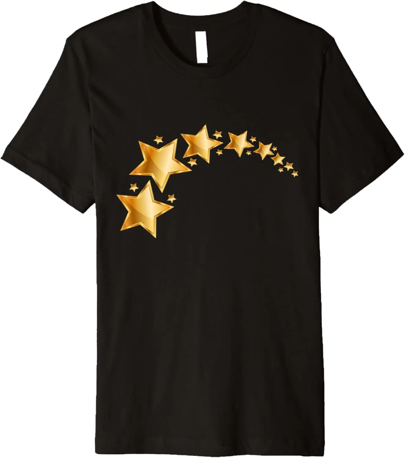 

Black T-Shirt With Stars: Black T-Shirt With Gold Stars Premium T-Shirt