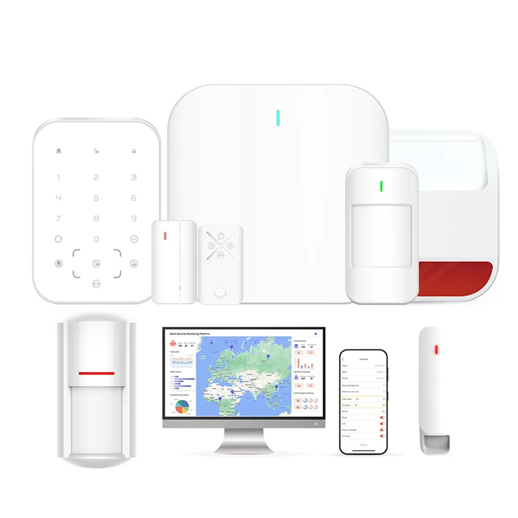 حافلة لاسلكية وسلكية RS485 مناطق نظام إنذار سلكي ضد السرقة SIA DC-09 FSK433/868 اتصال مزدوج #4