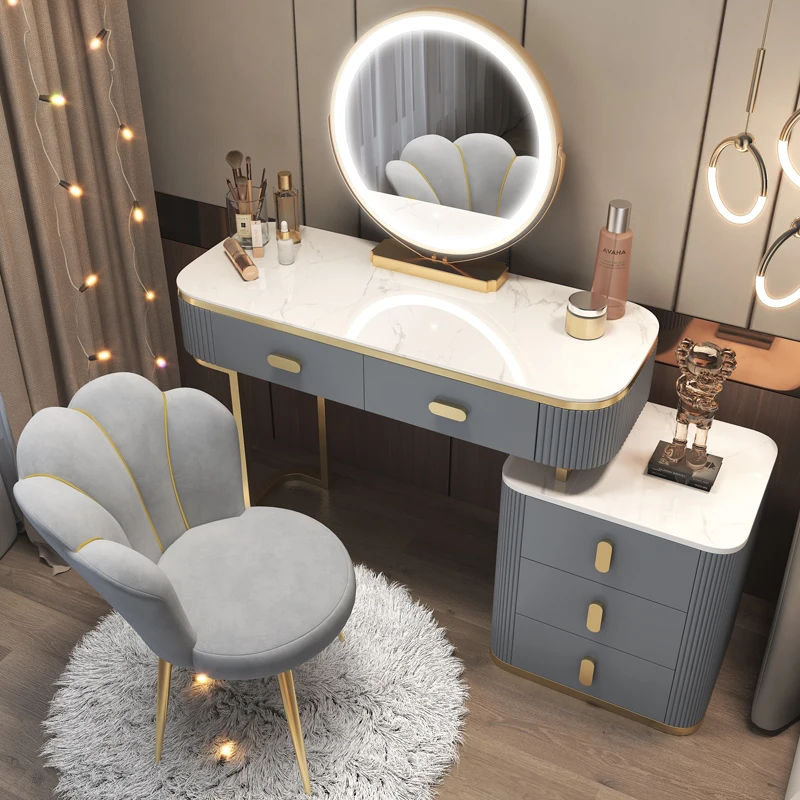 European White Dressing Table Storage Minimalist Beauty Women Vanity Table Comfortable System Comoda Pra Quarto Home Furniture