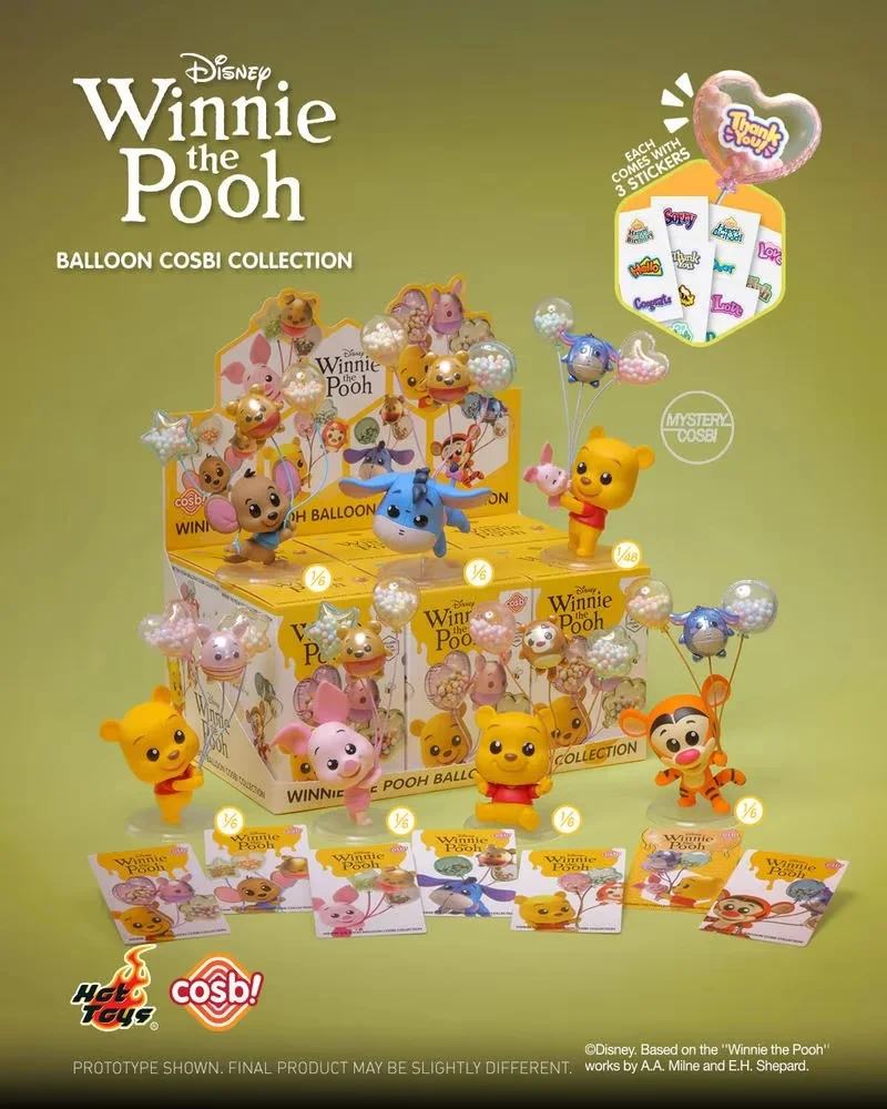 

Hot Toys Winnie the Pooh Balloon Series Blind Box Christmas Desktop Decoration Surprise Toy Trendy Collectible Gift