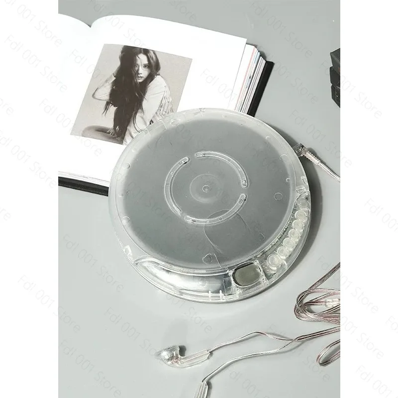 Fully Transparent CD Player Walkman Player Portable Album Headset USB Cable External Speaker