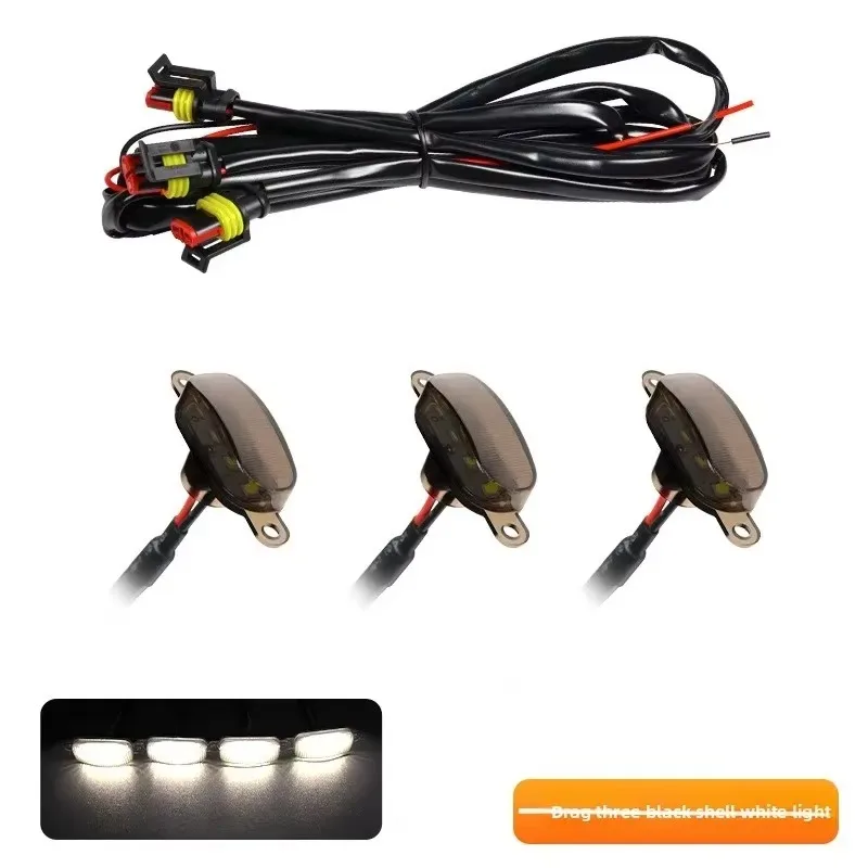 Tiy For F150 Raptor Tundra Tacoma Car Grille Mesh Small Yellow Light SUV Modified Mesh LED Daytime Running Lights Universal
