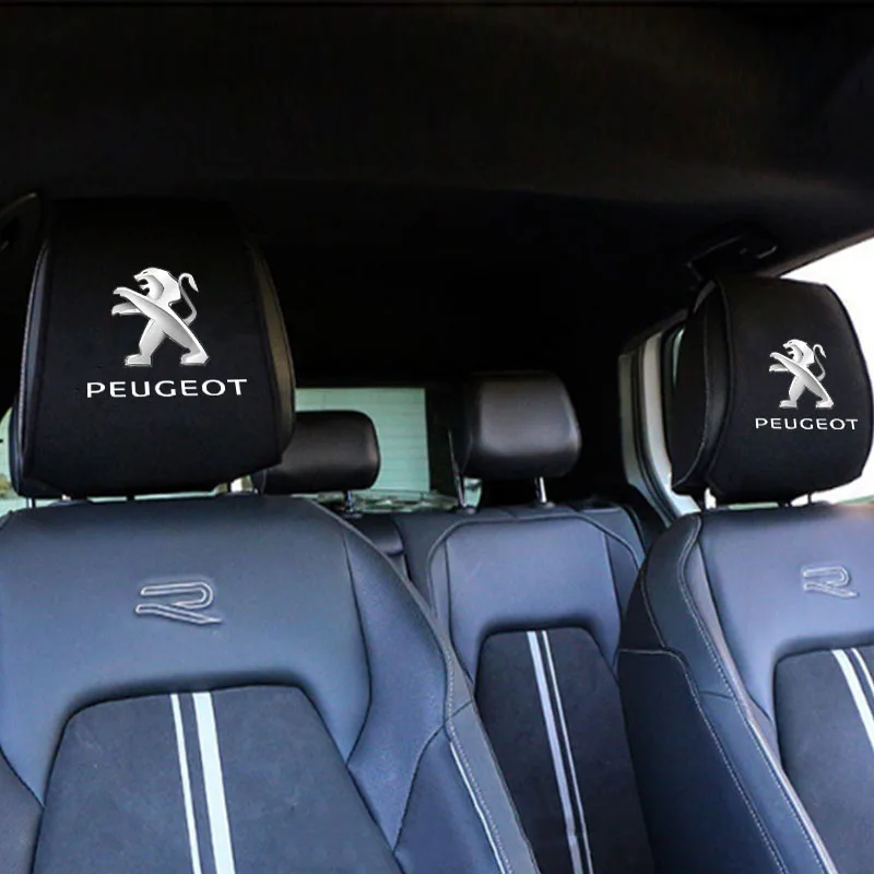 Car Seat Headrest Cover Pillow Case Cushion Neck Cover For Peugeot 206 207 307 407 408 308 607 508 3008 5008 Car Accessories