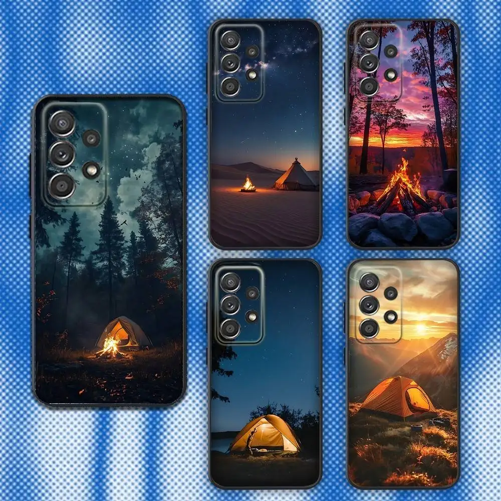 

Camping Nature Mountain Phone Case For Samsung S25,S24,S21,S22,S23,S30,Ultra,S20,Plus,Fe,Lite,Note,10,9,5G Black Cover