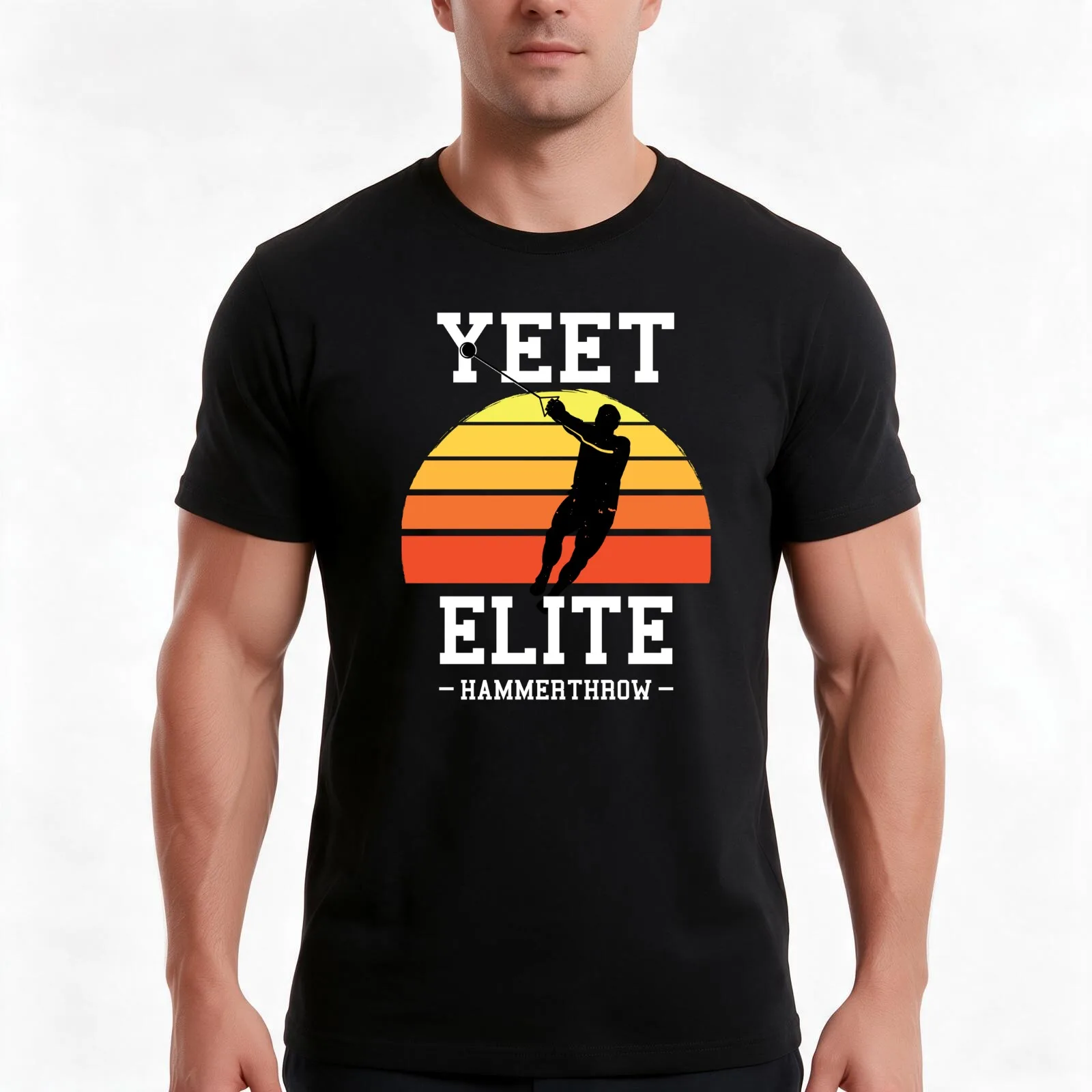 Yeet Elite Hammerthrow Retro by Track N Field Athlete Gifts T-Shirt, Summer Casual Cotton Tee, Oversized Streetwear Tops