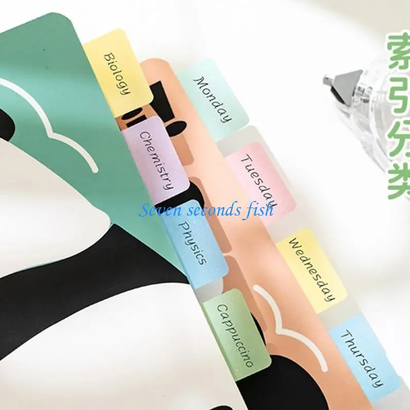 L74B 120pieces Clear Colored Index Label Клейк -метка