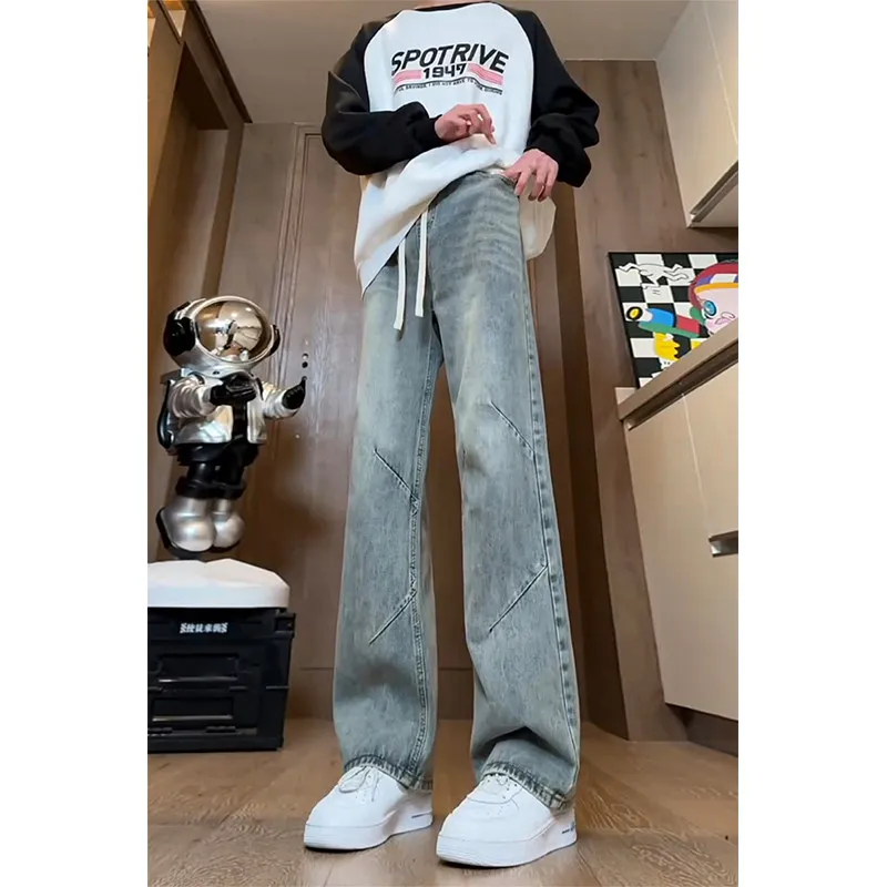 

Versatile Quali Jeans 222DY67 Special P65 mid Waist Long Pants Cotton Polyester Regenerated Cellulose Fiber Straight Leg Fit