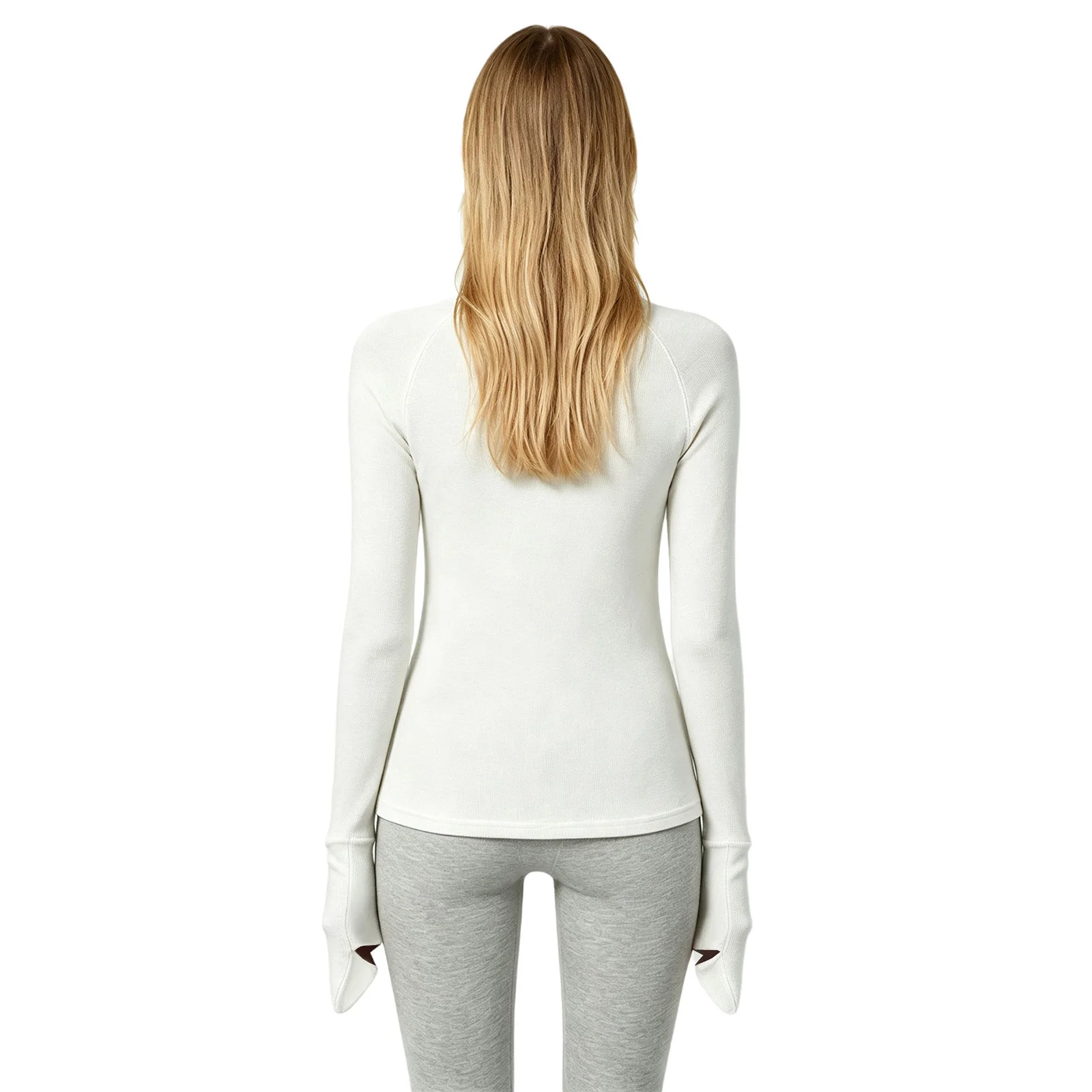 Women Anti-scratch Adaptive T-shirt Long Sleeve with Stay-on Scratch Mitts Tees Top Special Need Clothes for Homewear Sleepwear