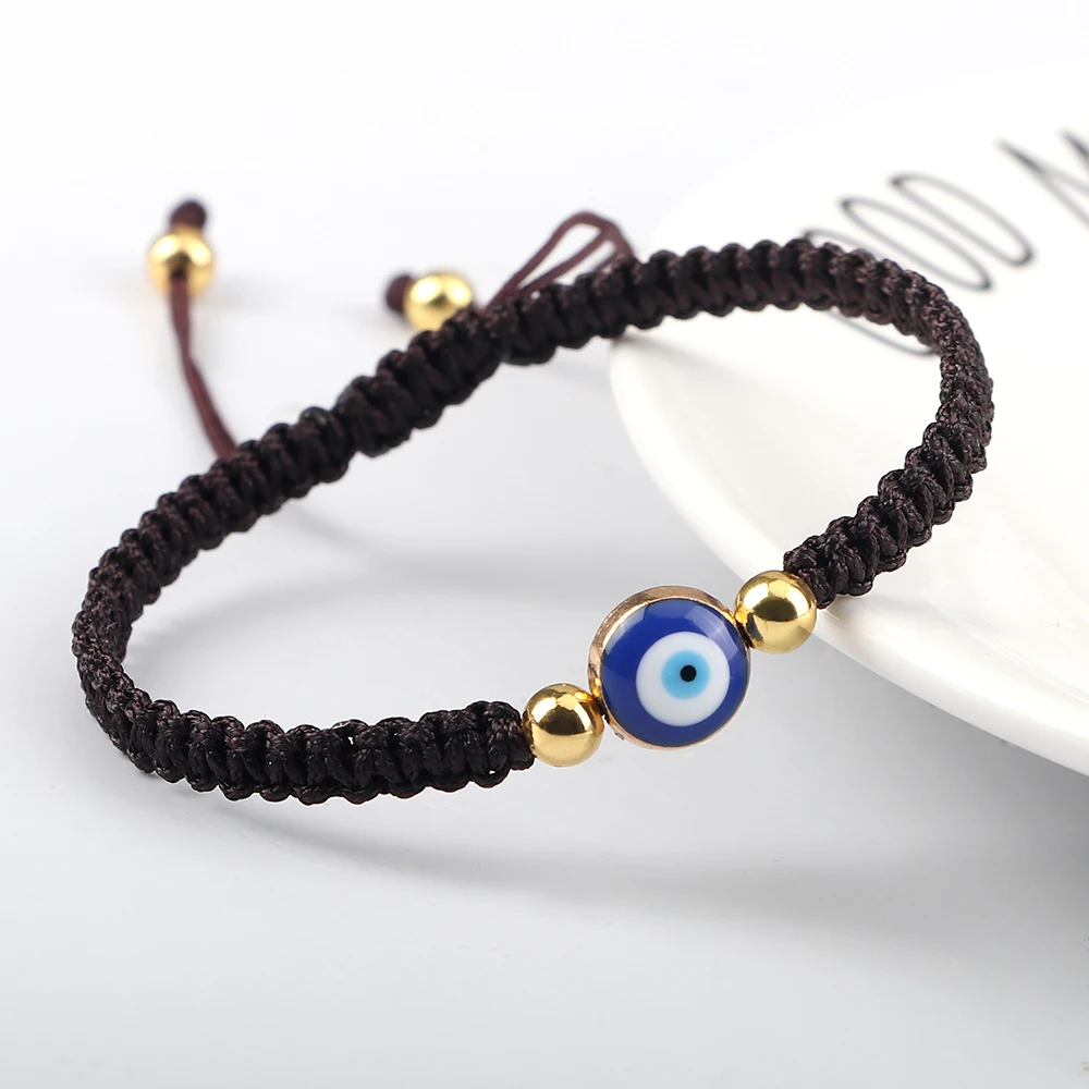 Turkish Evil Eye Bracelets for Women Men Lucky Black White Red Thread Braided String Bracelet Adjustable Bangles Friends Jewelry