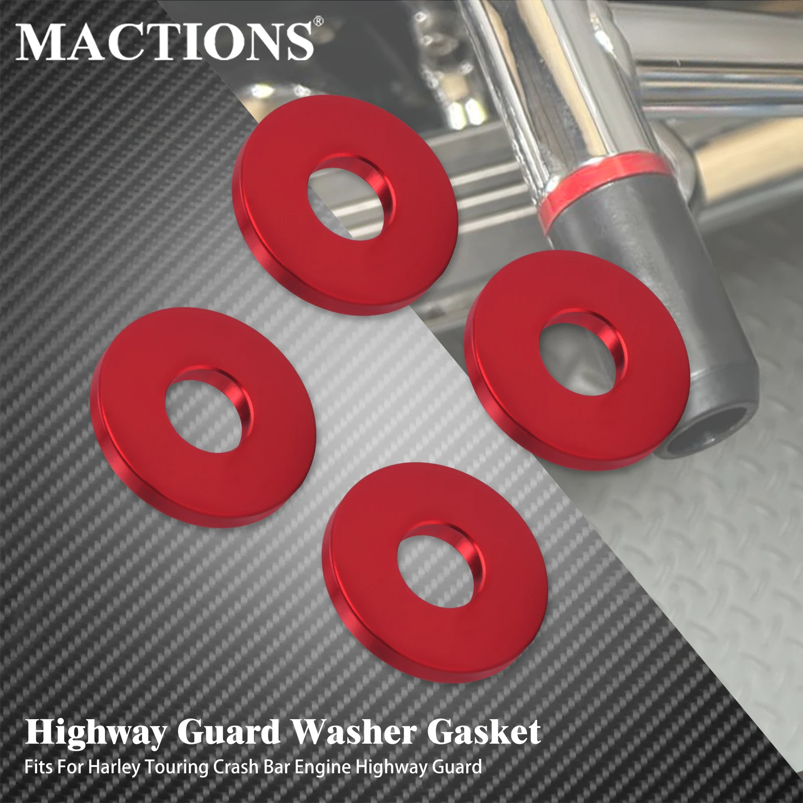 

Motorcycle Crash Guard Bar Bumper Washer Gasket For Harley Touring Road King Street Electra Glide Ultra Limited FLHT FLHR FLH