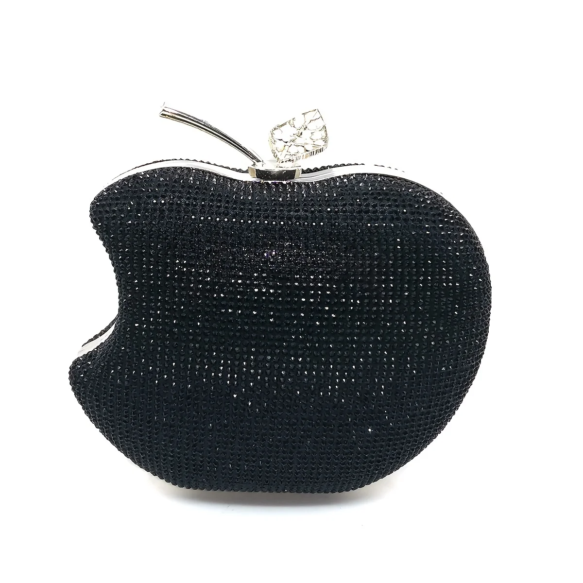 luxury rhinestone clutch bag for women apple shaped diamonds evening party purses sparkle handbags for weddings and parties