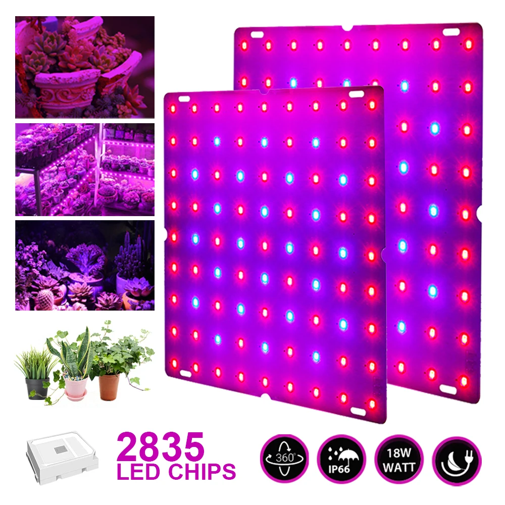 Full Spectrum LED Grow Light SMD 2835 Lamp Beads Quantum Board Growth Lighting Hydroponics Plant Lamp 265V Phytolamp For Plants