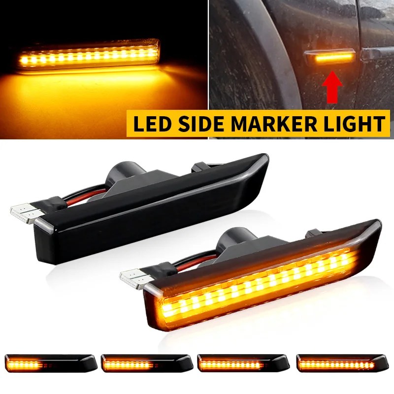 

2Pcs Dynamic Fender Turn signal For BMW X5 E53 1999-2006 Led Light Side Marker Sequential Lamp E36 1997 63132492180, 631324921