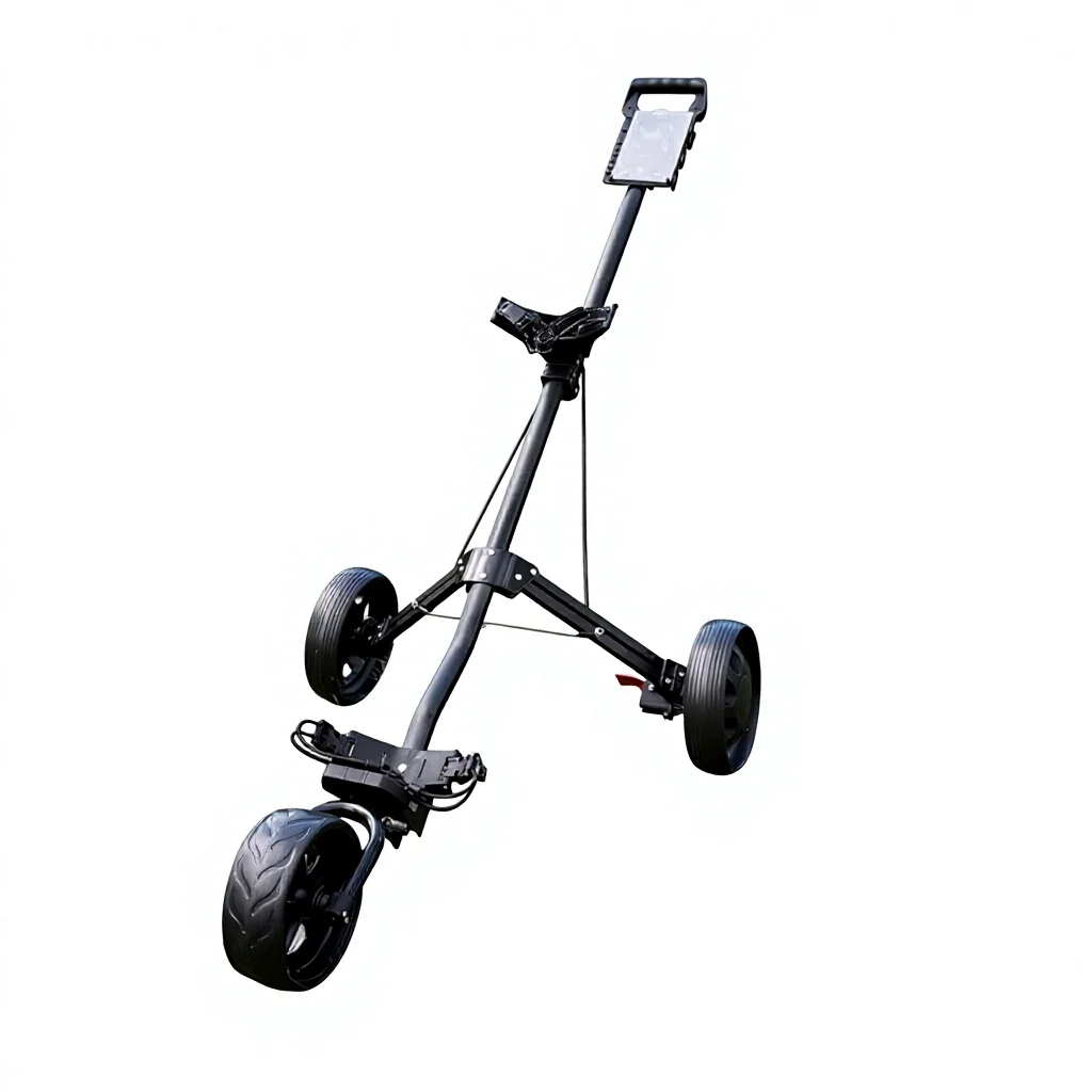 Factory Direct Golf Bag Cart Portable Foldable Three-Wheeled Aluminum Alloy Push Cart For Golf Course Model A003 Customization