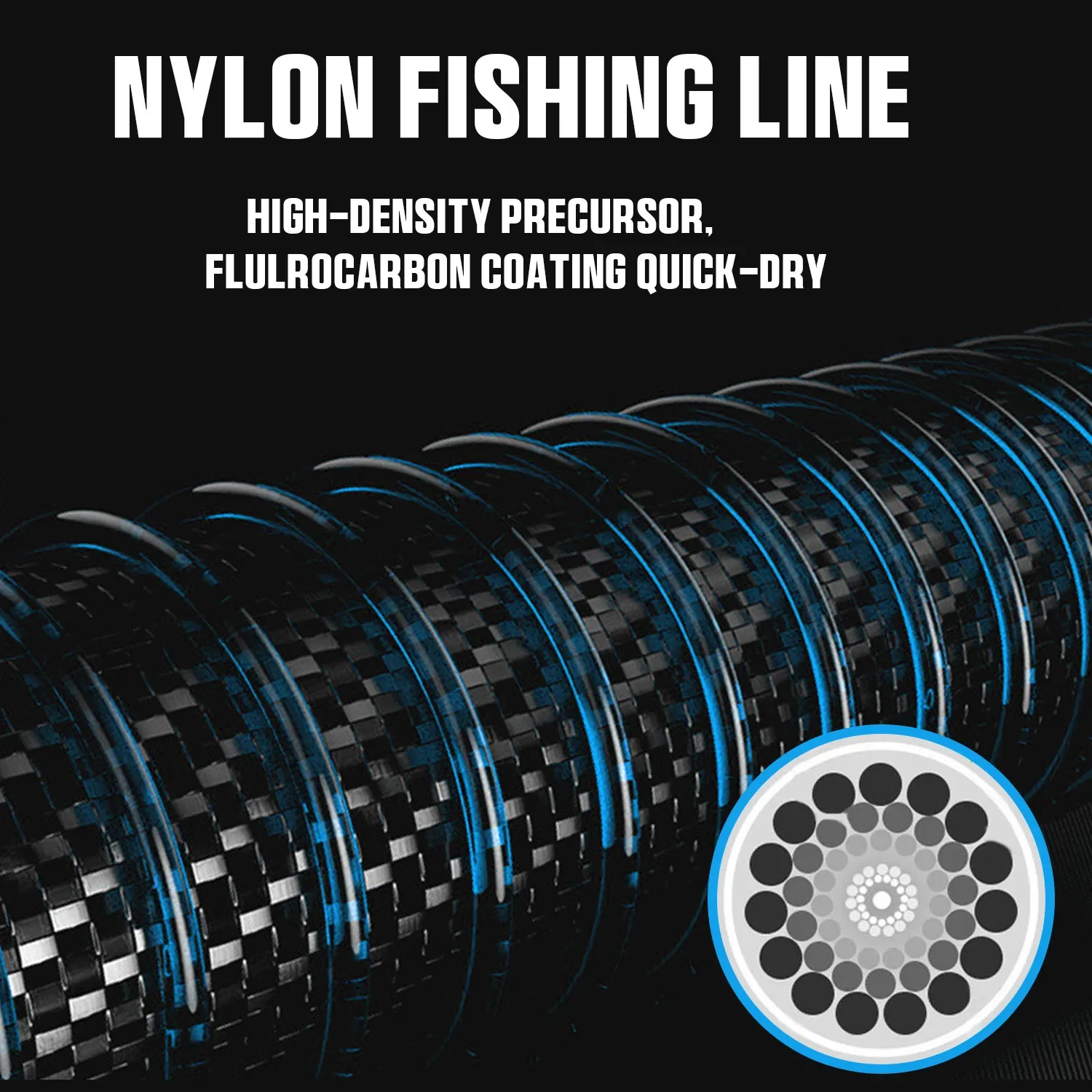 Sougayilang Nylon Fishing Line 220m Nylon Line Max Drag 7-38LB with Box Simple Winding The Line To Fishing Reel for Saltwater