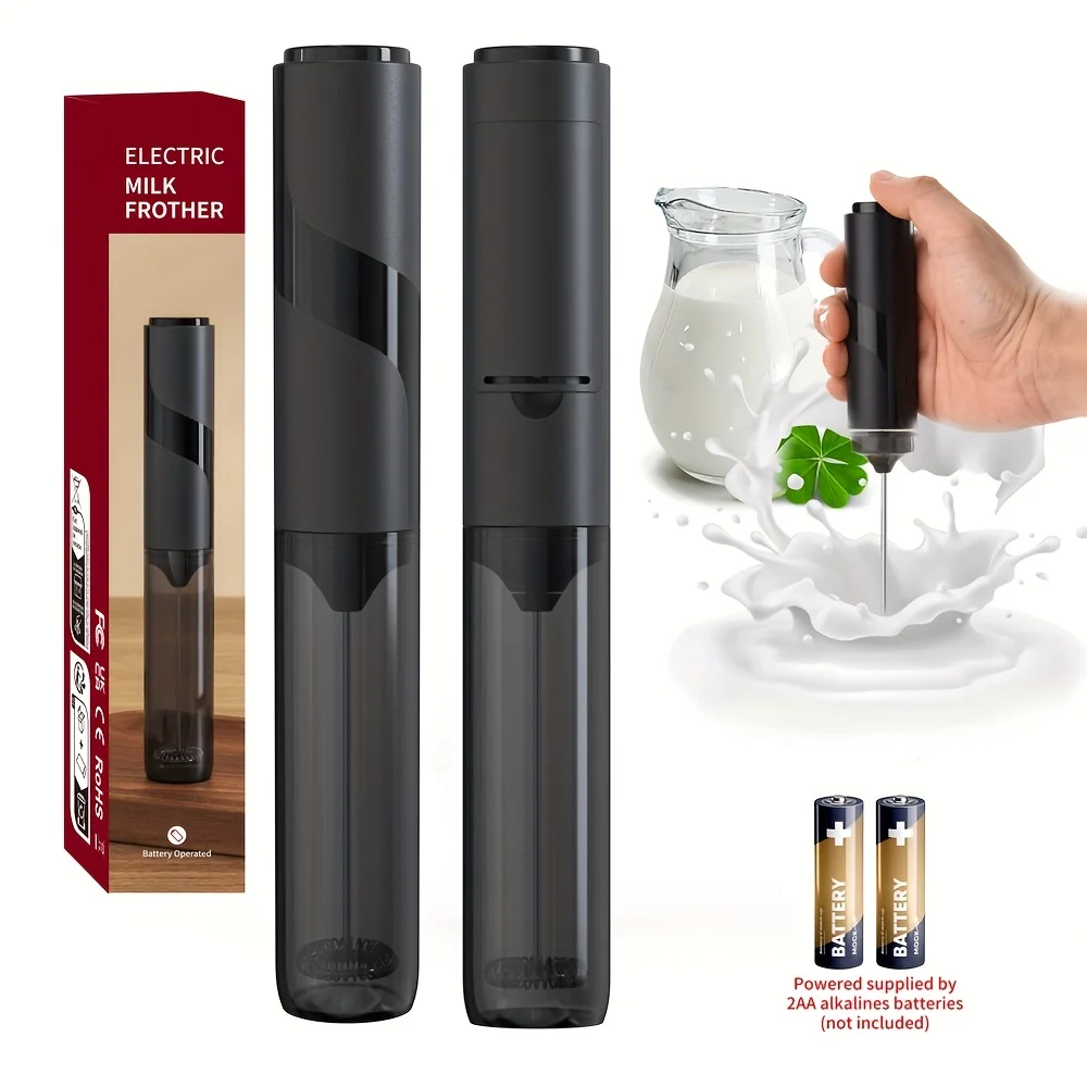 Portable electric milk foam maker, one-click to make smooth milk foam, coffee companion, no disassembly for cleaning