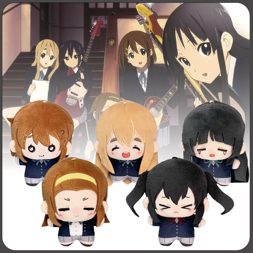 10cm K-ON! Anime Plush Toys Cute Yui Mio Ritsu Tsumugi Azusa Stuffed Chibi Doll Kawaii Toys Valentine Birthday Gifts for Girls