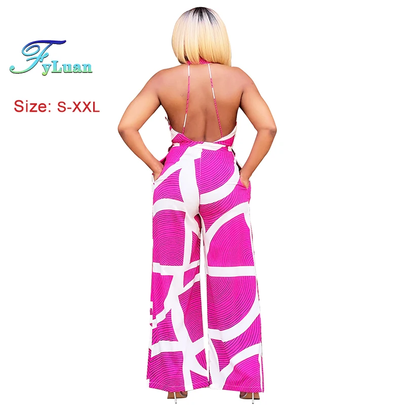 2025 เสื้อผ้าผู้หญิงใหม่ประณีตพิมพ์แขนกุด V คอพิมพ์ดอกไม้หลวมแฟชั่น Street กางเกงขากว้างกางเกง