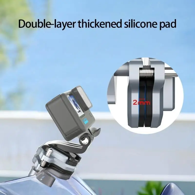 Universal Motorcycle Windshield Mount Adjustable Metal Brackets for Riding Use D2RC