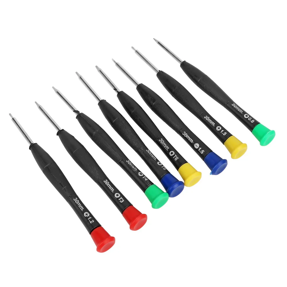 DIYWORK-Magnetic Screwdriver Set, Phone Repair Tool para Relógio e Relógio, Precision Screw Driver, Ferramentas de Manutenção, 8 PCs/Set