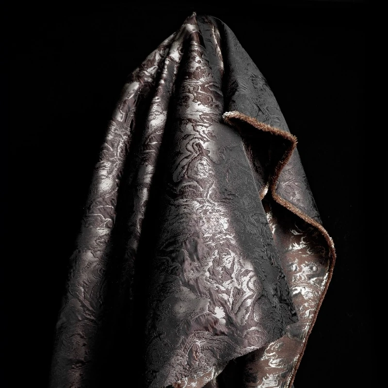 

Double Water Wave Fabric Voluminous Silhouette Textured Jacquard Designer Material for Coat Jacket Clothing Tailoring DIY Cloth