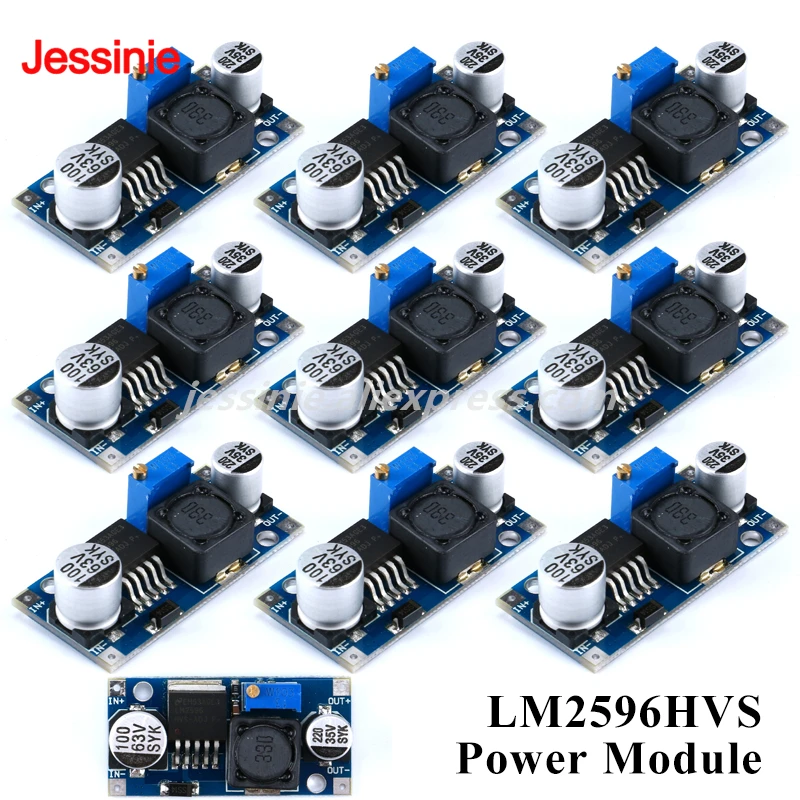10Pcs/1pc 48V Adjustable Step Down Voltage Regulator Module DC-DC LM2596HVS Input 4.5-50v Power Module Converter Electronic