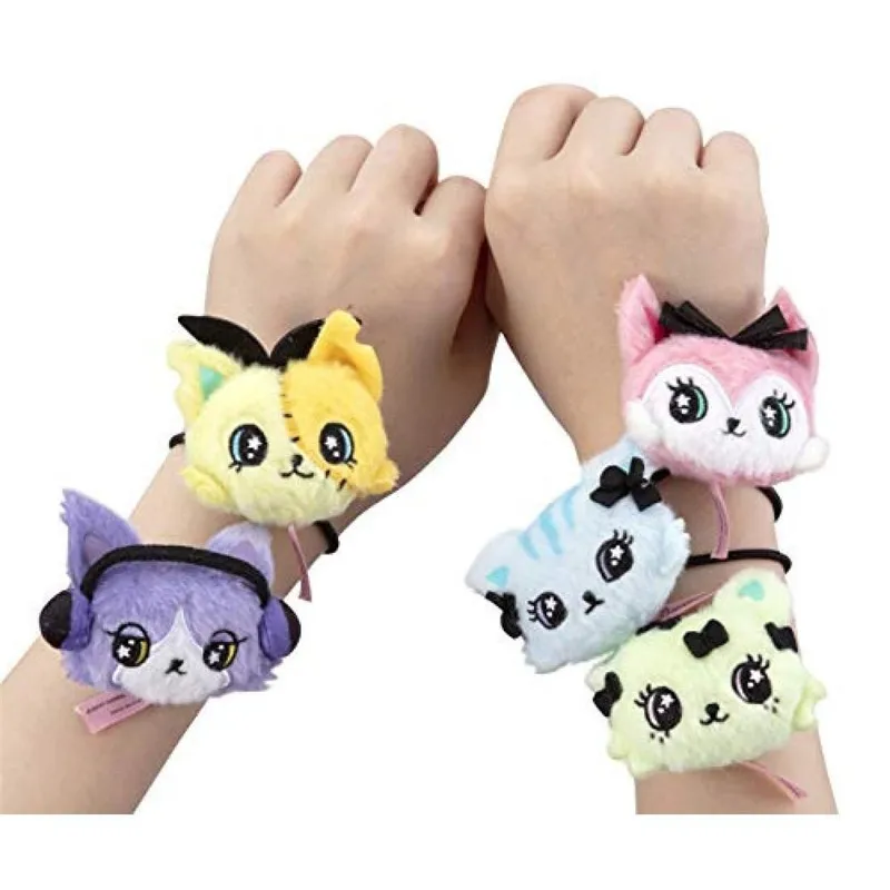 Beatcats Cat Plush Hair Ties Ropes Scrunchies Kawaii Hair Bands Elastic Rubberband Anime Cute Hair Accessories for Girls Women