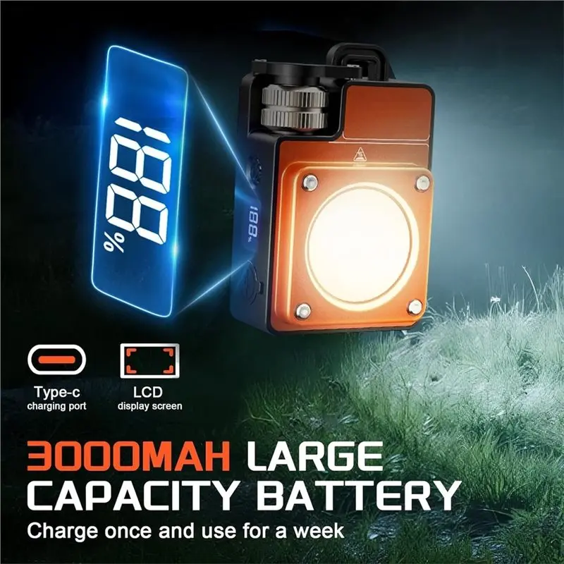 AT29-Portable Rechargeable LED Camping Light, Multi-Functional Lantern For Outdoor, Emergency Tent And Hiking Lamp